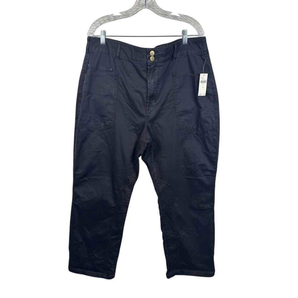 NWT Pilcro The Wanderer Relaxed-Leg Cotton Blend Pants Carbon Grey Size 34/18